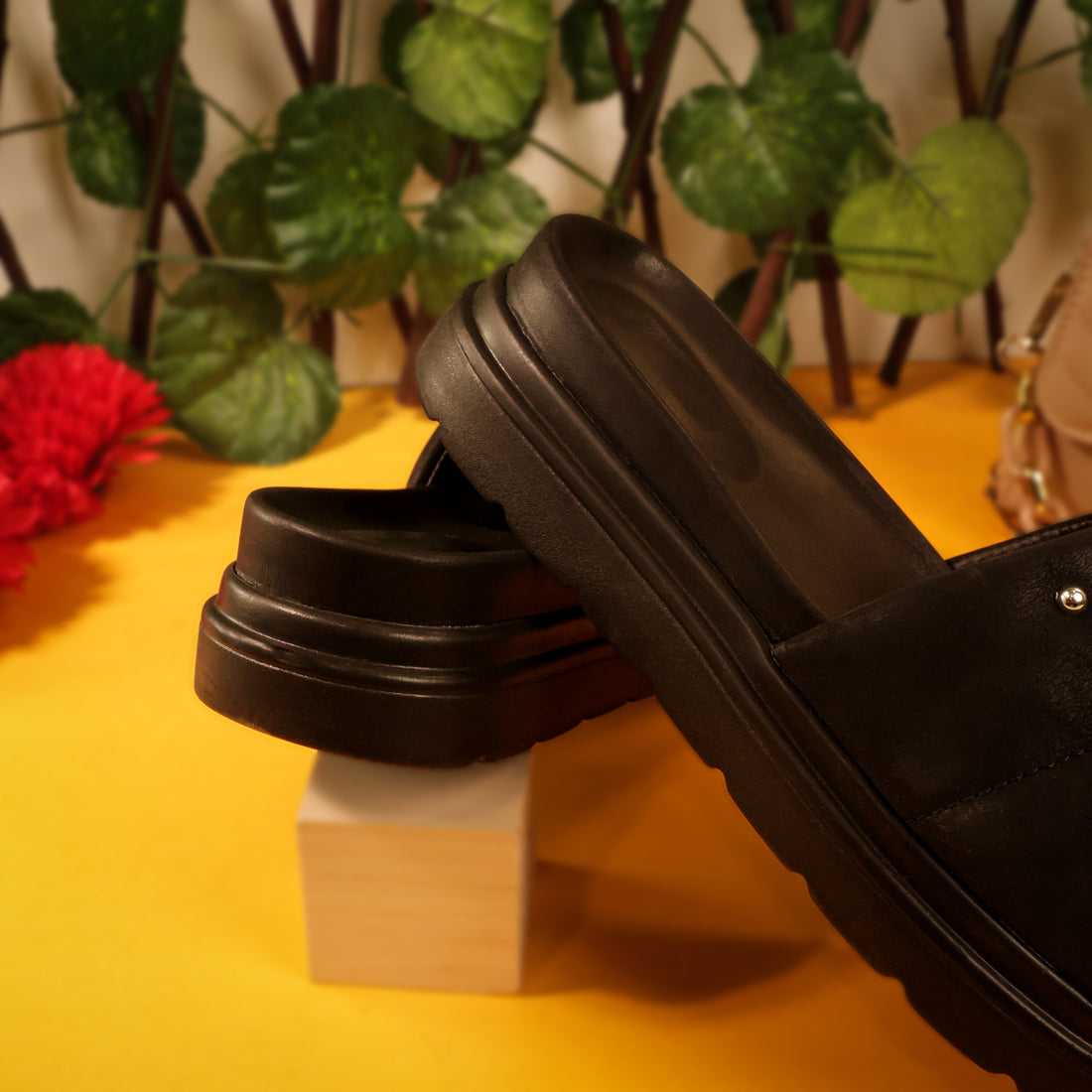 Women Medicated Slipper 1D-BLK