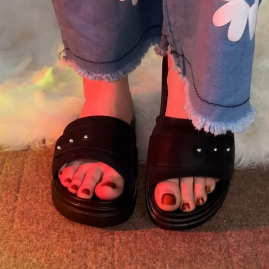 Women Medicated Slipper 3D-BLK