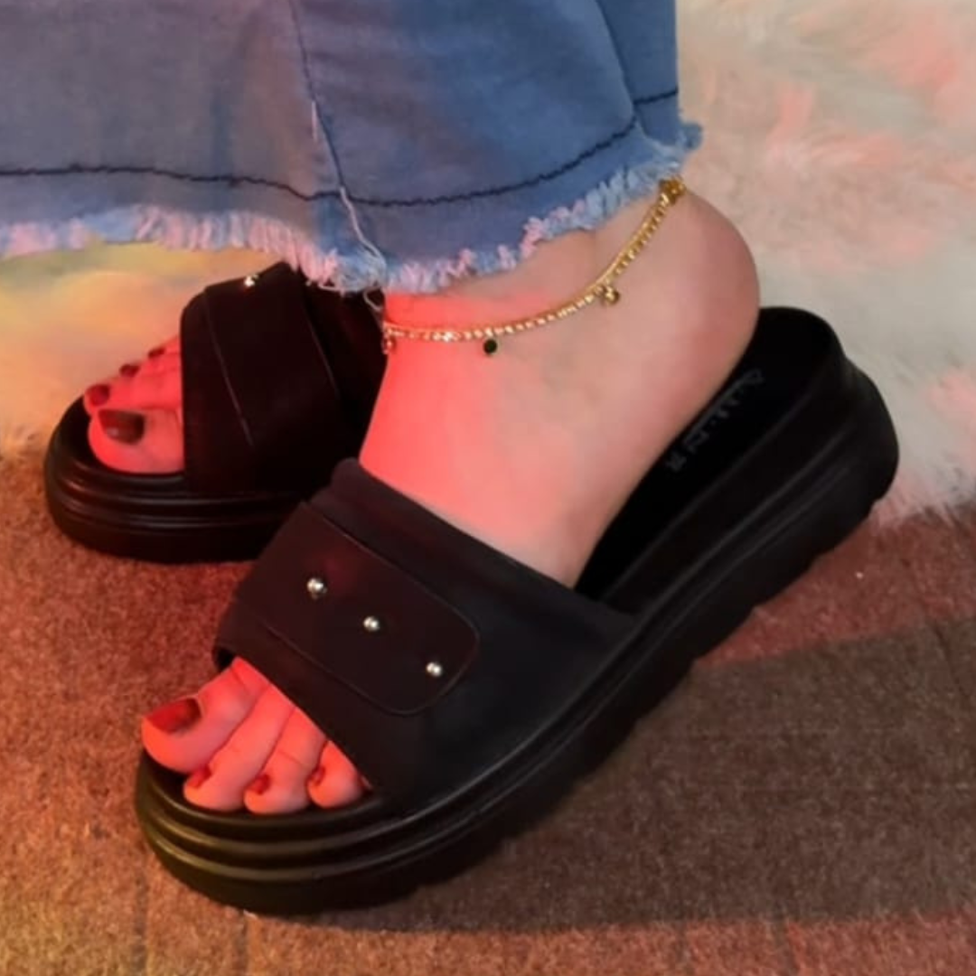 Women Medicated Slipper 3D-BLK