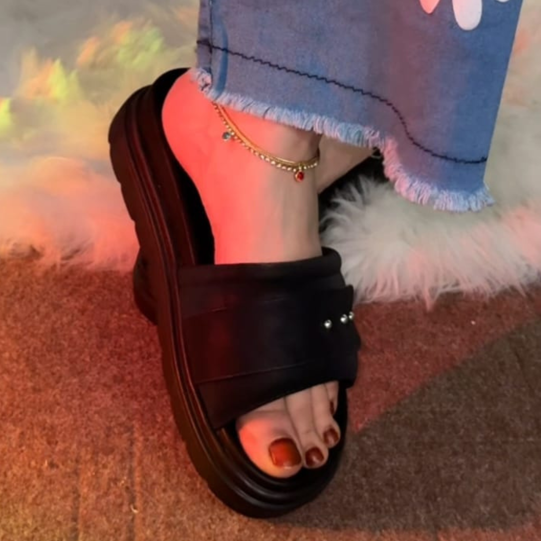 Women Medicated Slipper 3D-BLK