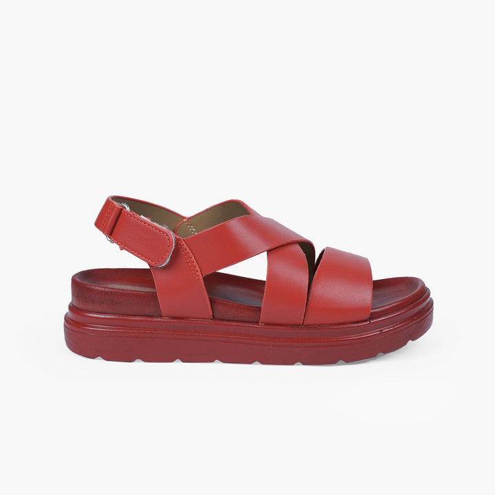 WOMEN MEDICATED SANDAL 3P-RED