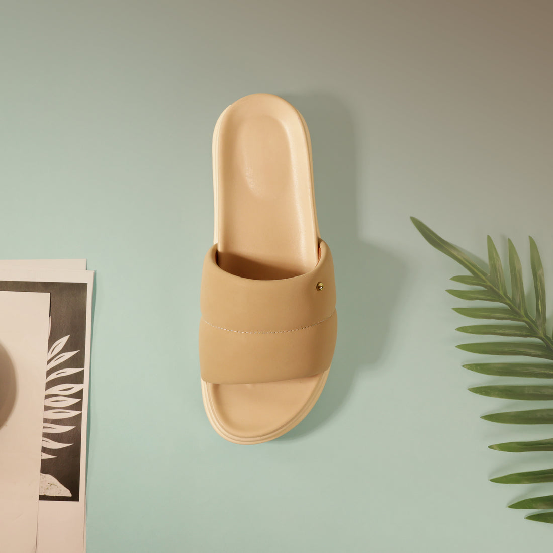 Women Medicated Slipper 1D-BEIGE