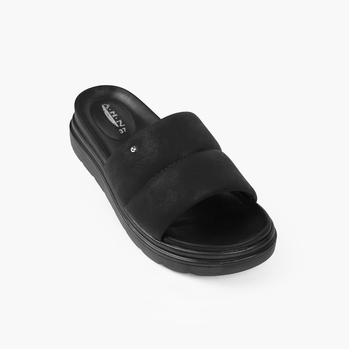 Women Medicated Slipper 1D-BLK