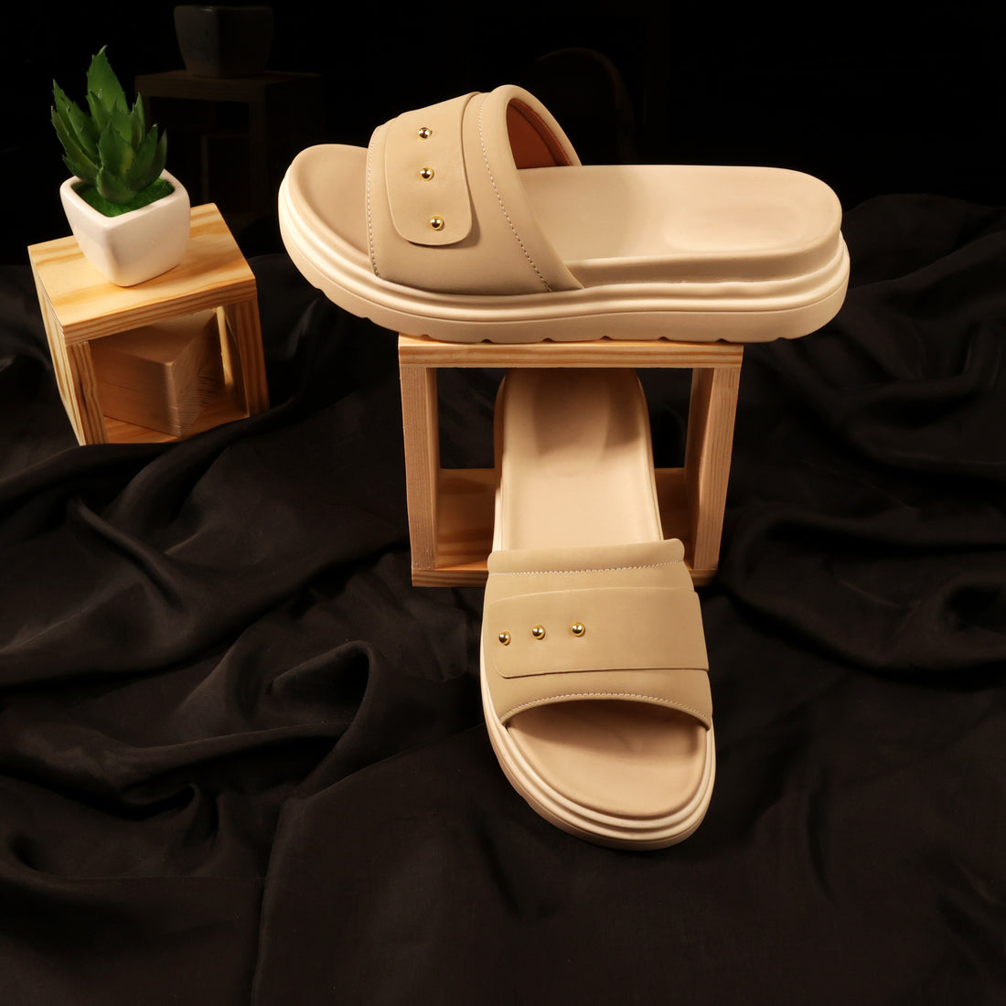 Women Medicated Slipper 3D-BEIGE