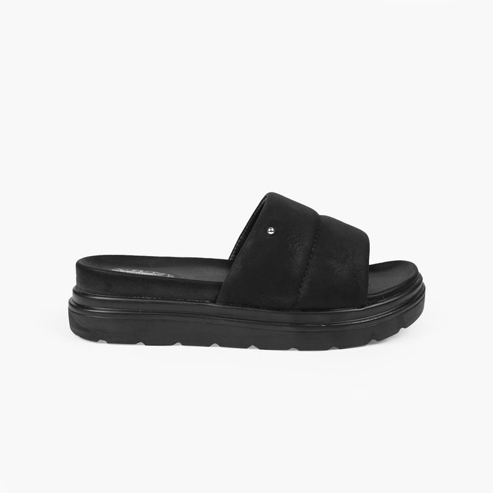 Women Medicated Slipper 1D-BLK