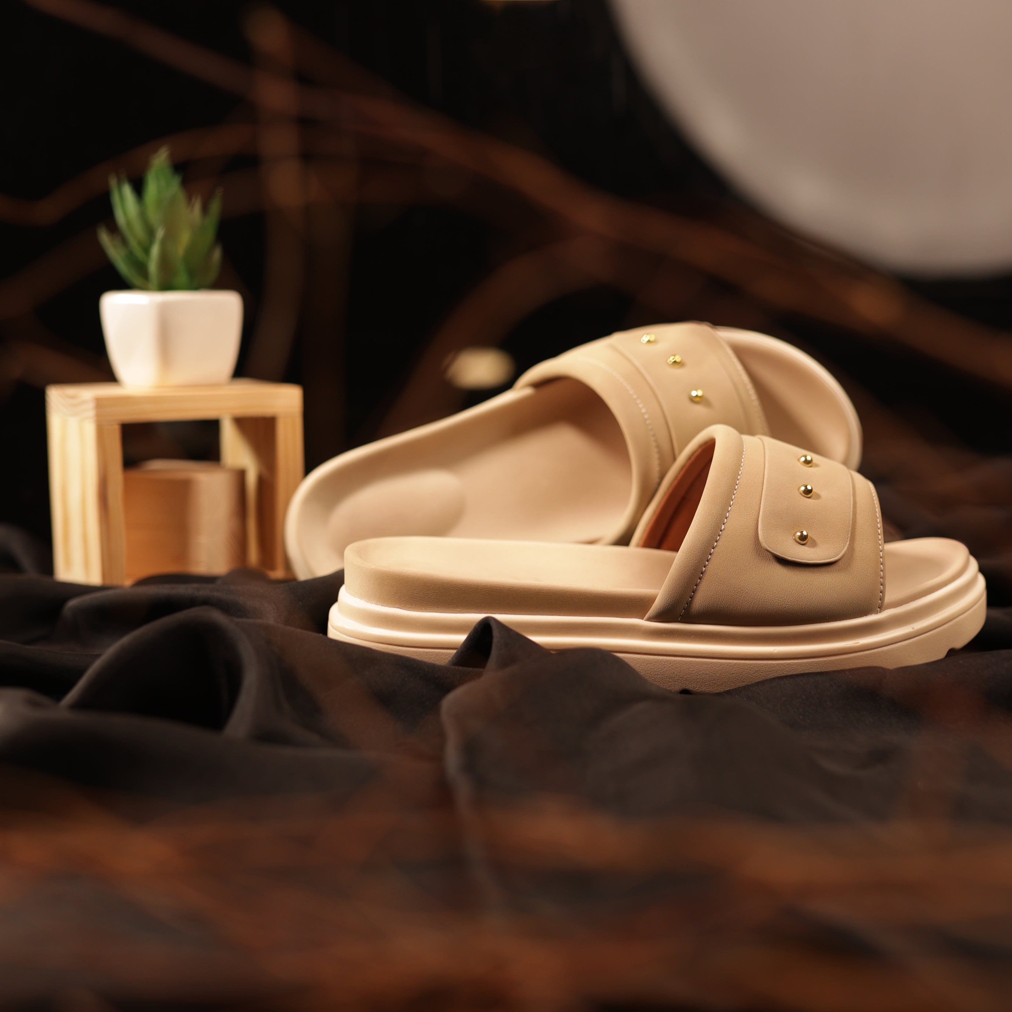 Women Medicated Slipper 3D-BEIGE