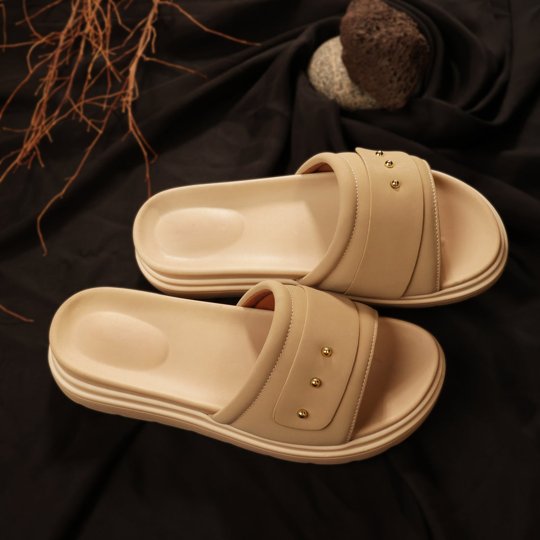 Women Medicated Slipper 3D-BEIGE