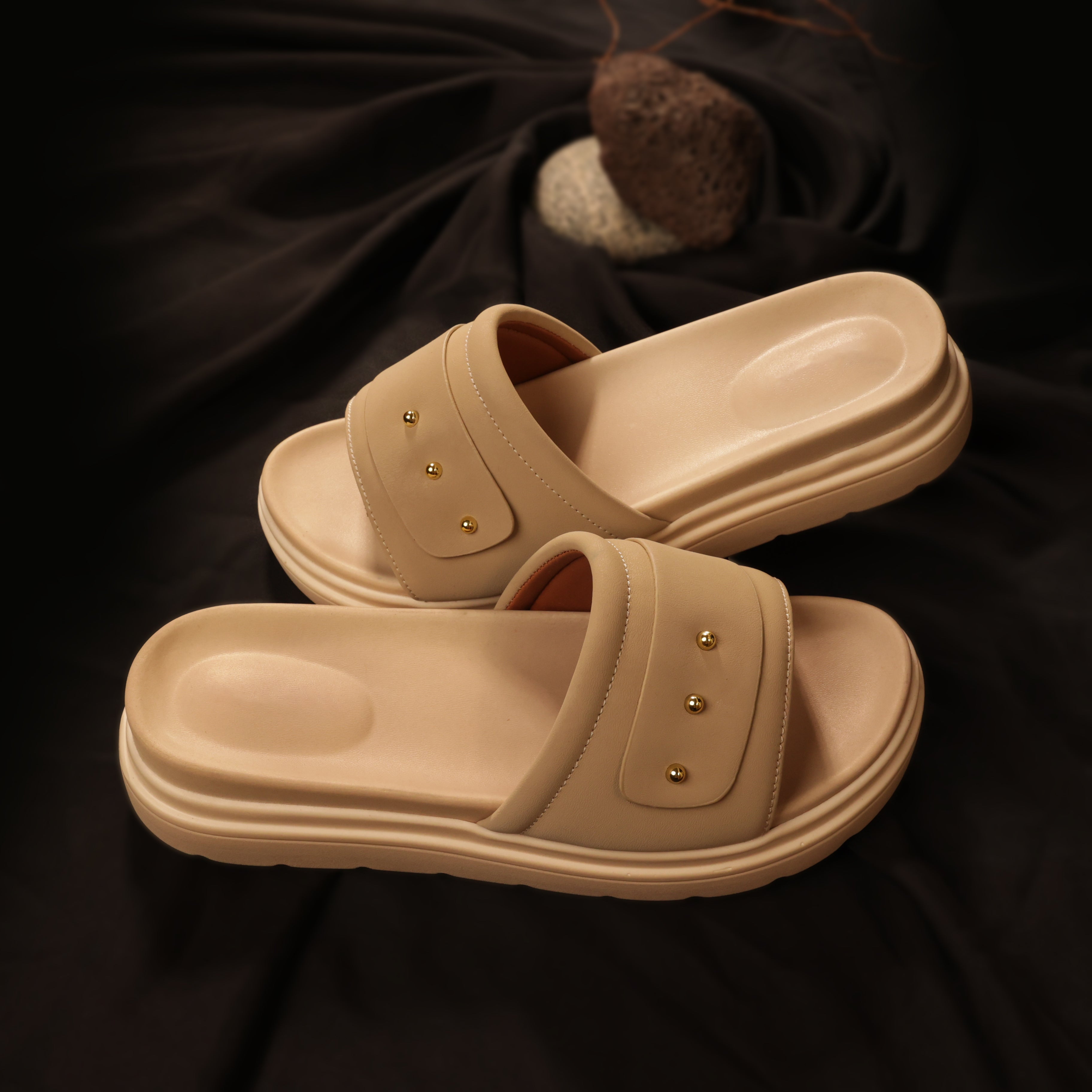 Women Medicated Slipper 3D-BEIGE