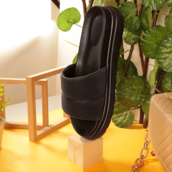 Women Medicated Slipper 1D-BLK