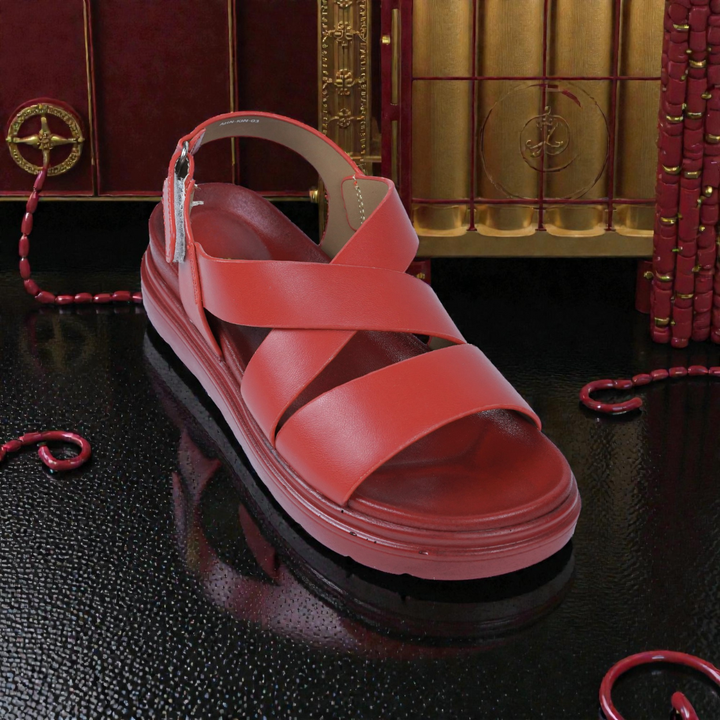 WOMEN MEDICATED SANDAL 3P-RED