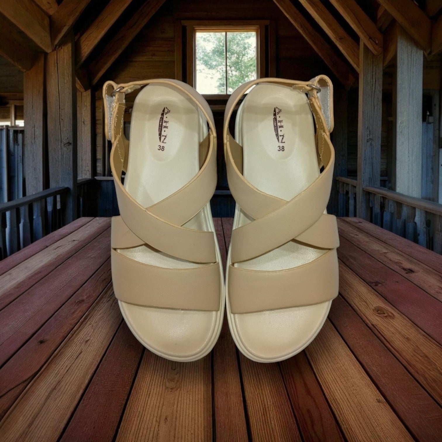 WOMEN MEDICATED SANDAL 3P-BEIGE