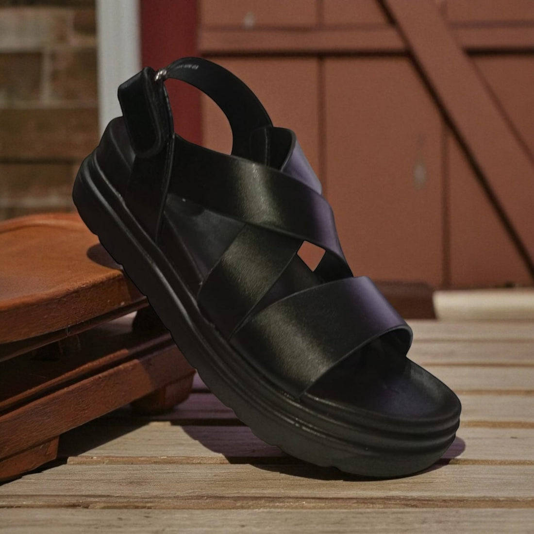 WOMEN MEDICATED SANDAL 3P-BLK