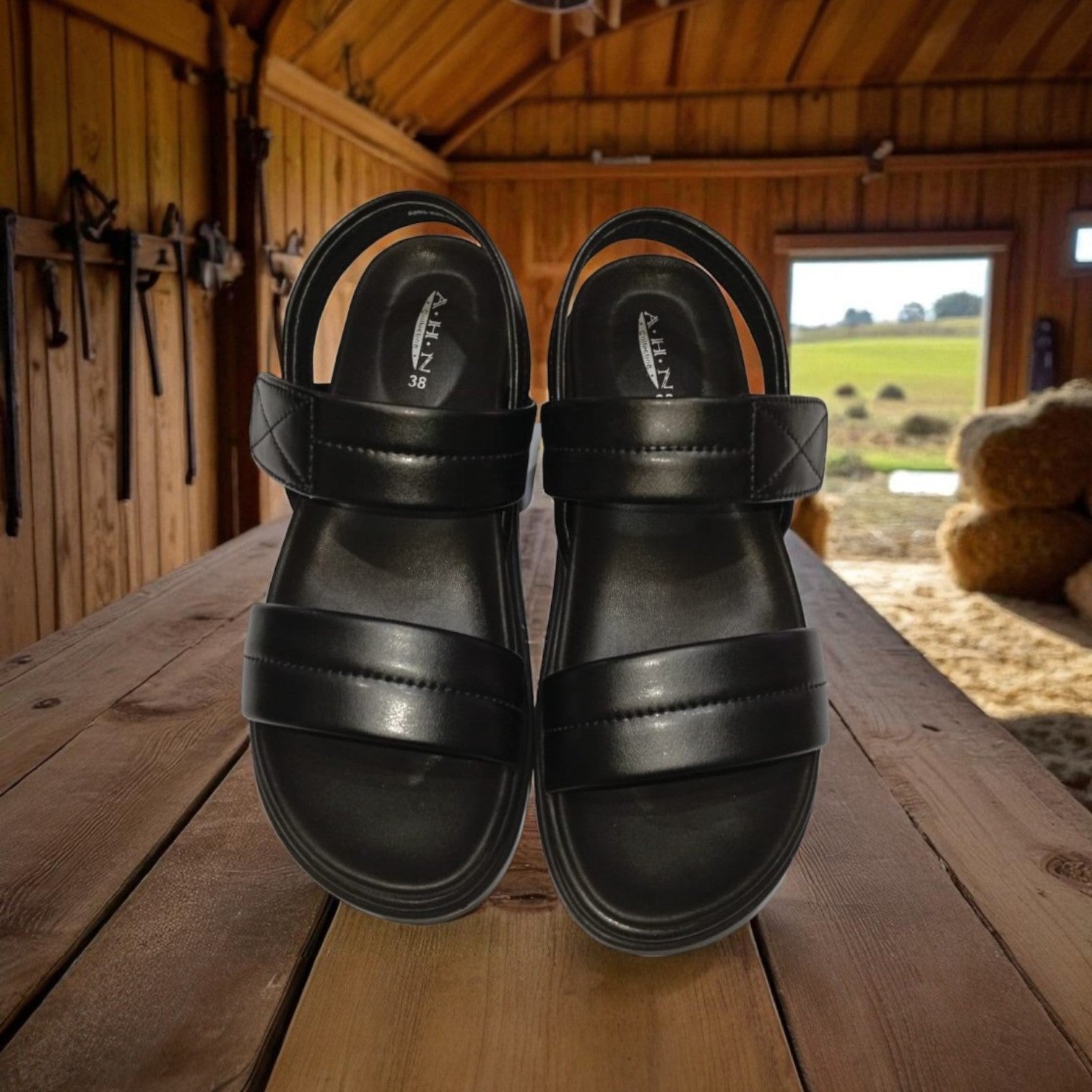 WOMEN MEDICATED SANDAL 2P-BLK