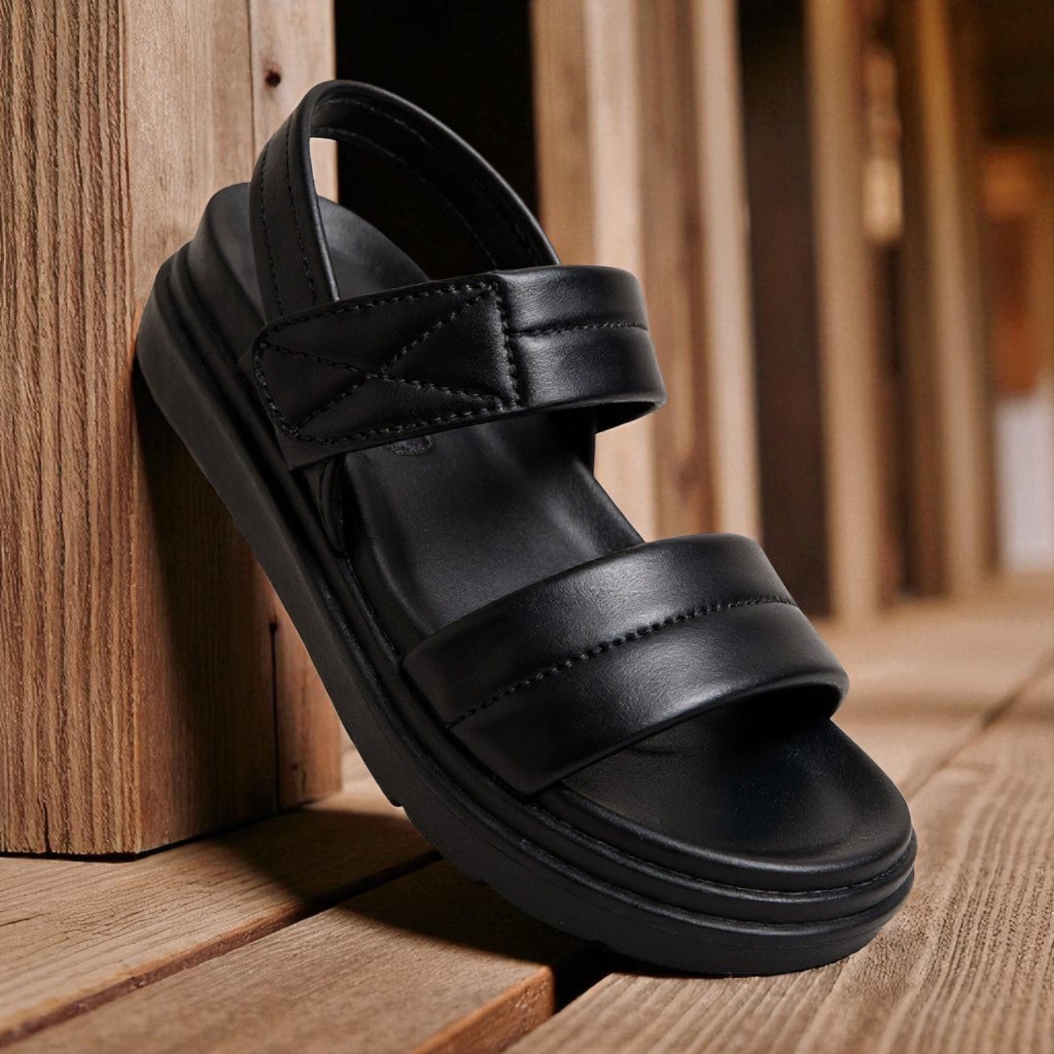 WOMEN MEDICATED SANDAL 2P-BLK