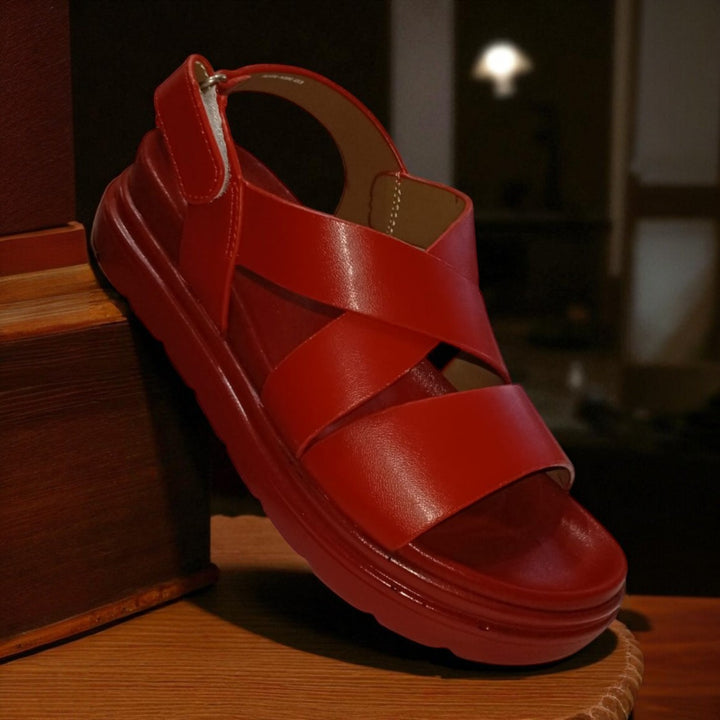 WOMEN MEDICATED SANDAL 3P-RED